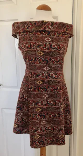 Vestido Zara Estampado Multicolor