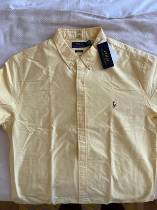 Camisa Polo Ralph Lauren Oxford Amarilla XL