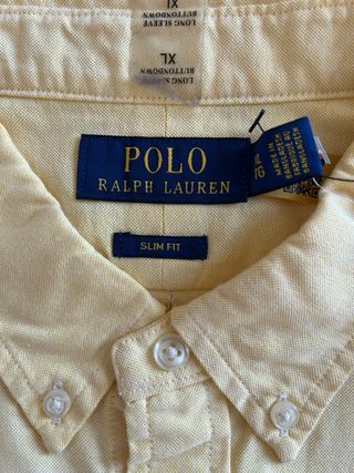 Camisa Polo Ralph Lauren Oxford Amarilla XL