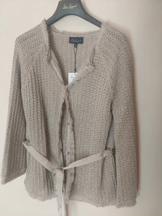 Chaqueta Luisa Spagnoli punto beige Talla M