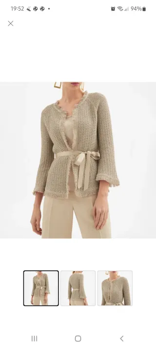 Chaqueta Luisa Spagnoli punto beige Talla M