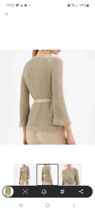 Chaqueta Luisa Spagnoli punto beige Talla M