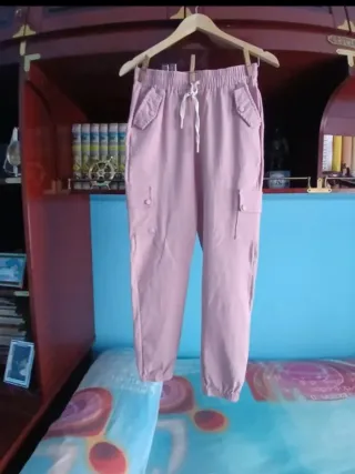Pantalones cargo rosas