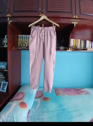 Pantalones cargo rosas