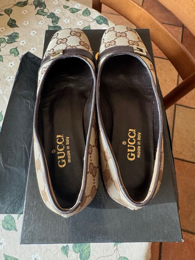 Ballerine Gucci Beige/Marrone