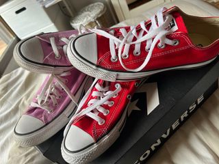 Lote 2 Zapatillas Converse Rosas y Rojas