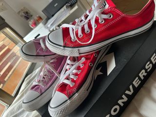 Lote 2 Zapatillas Converse Rosas y Rojas