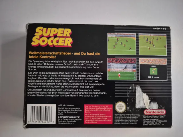 Super Soccer Super Nintendo PAL