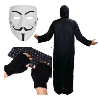 Disfraz Anonymous Hacker Talla L