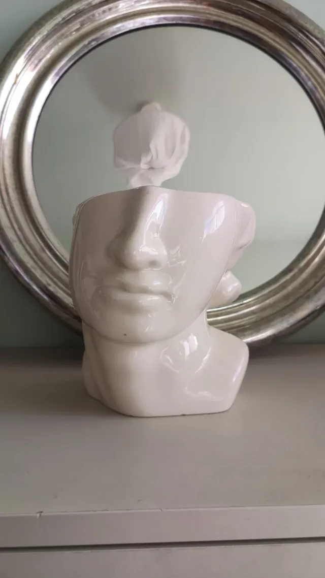 Jarrón H&M Busto Figura Blanca