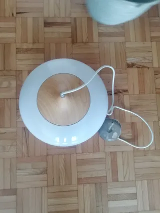 Lámpara colgante madera y metal