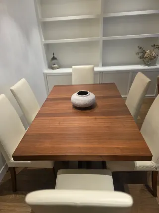 Juego 6 Sillas Piel BoConcept Beige