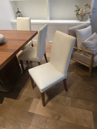 Juego 6 Sillas Piel BoConcept Beige