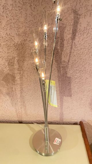 Lámpara moderna cristal y metal (pareja)