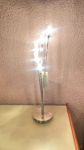 Lámpara moderna cristal y metal (pareja)