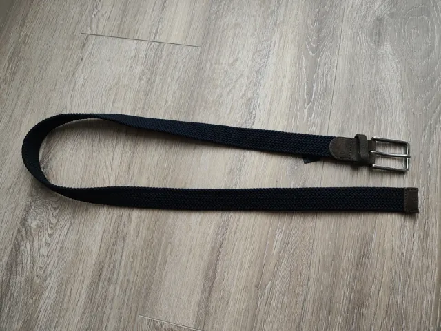 Cinturón Boston trenzado azul hombre