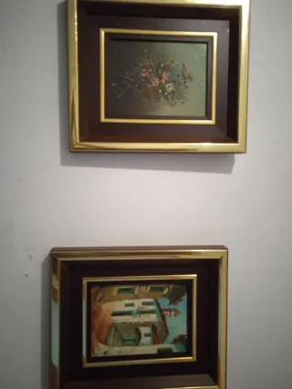 dos cuadros al óleo
