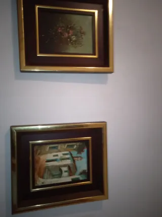 dos cuadros al óleo