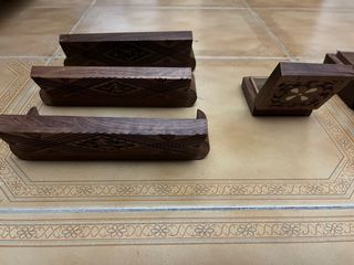 Lote de 5 Cajas de Madera Decoradas artesanas