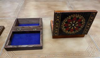 Lote de 5 Cajas de Madera Decoradas artesanas