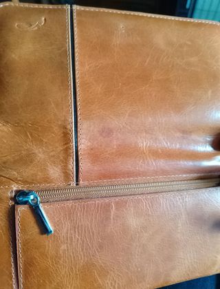 Cartera monedero mujer piel marrón