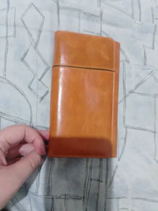 Cartera monedero mujer piel marrón