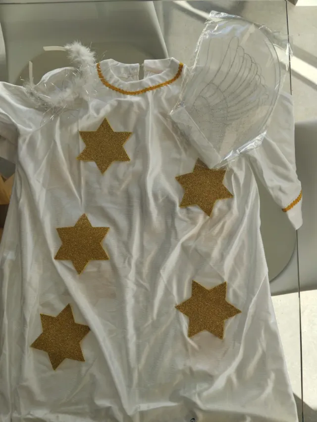 Disfraz ángel niña/niño con alas y diadema