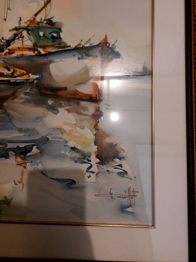 Cuadro al óleo de gyllot barco