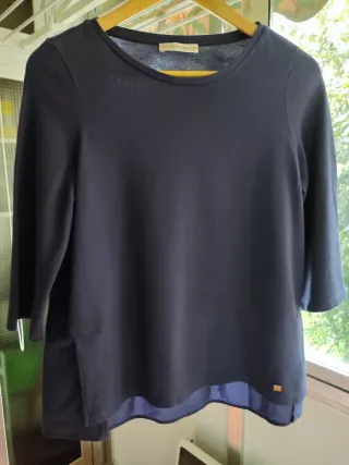 Camiseta Purificación García azul manga 3/4 Talla 