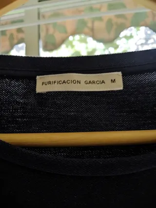 Camiseta Purificación García azul manga 3/4 Talla 