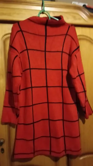 Jersey/vestido rojo a cuadros
