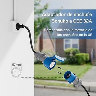 Cargador coche eléctrico Tipo 2, 7'4kW, 6A-32A