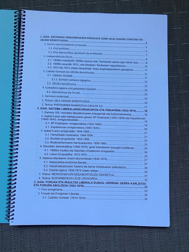 Espainia eta Euskal Herriko Historia Garaikidea