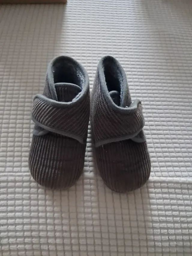 Botas pana y borrego gris T.21