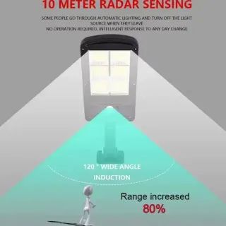 Lámpara solar pared con sensor, NUEVO