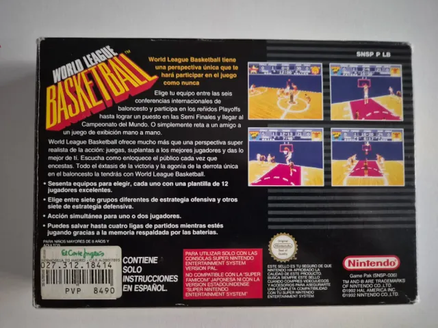World League Basketball Super Nintendo PAL