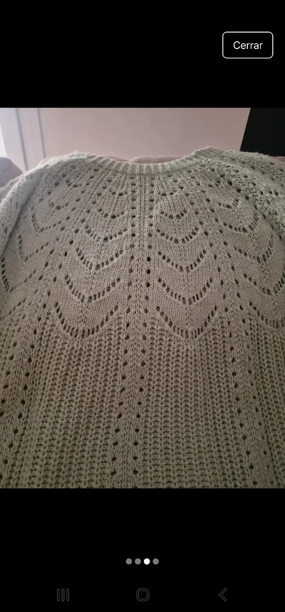 Jersey calado verde pastel talla única