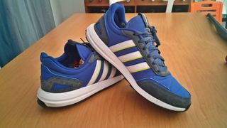 Tênis Adidas Azul e Branco Tam 41.5