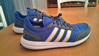 Tênis Adidas Azul e Branco Tam 41.5