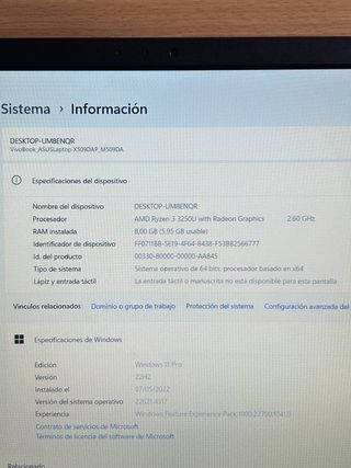 Asus VivoBook M509D Ryzen 3 / 8Gb / 256Gb