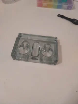 Tintero antiguo de cristal