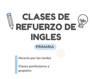 Clases refuerzo de inglés de infantil y primaria.