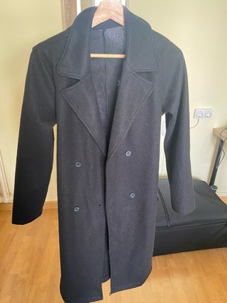Abrigo negro mujer talla S
