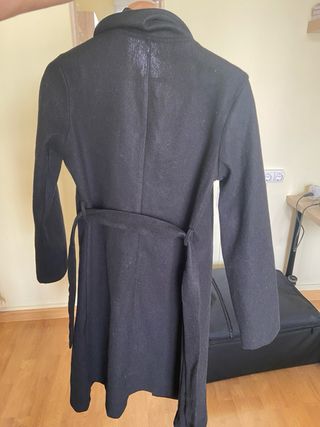 Abrigo negro mujer talla S
