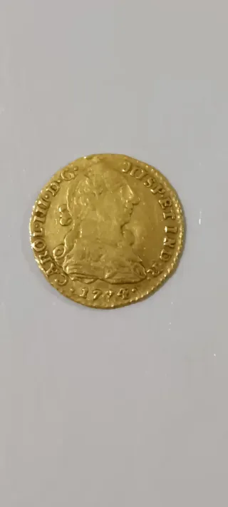 Moneda de Oro Carlos III 1774