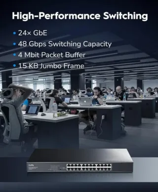 Switch Cudy 24 Puertos Gigabit Web Managed *NUEVO*