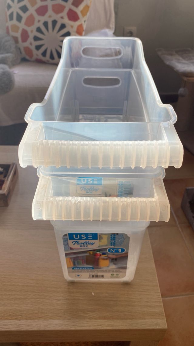 2 Contenedores trolley box organizadores USE