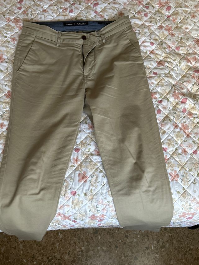 Pantalones Chinos Salsa Beige Talla L