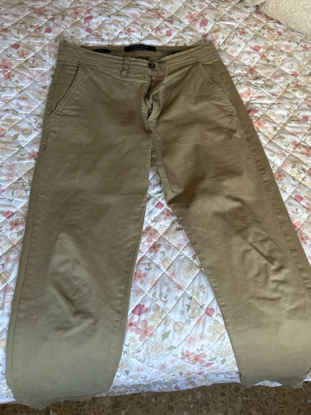 Pantalones Chinos Salsa Beige Talla L