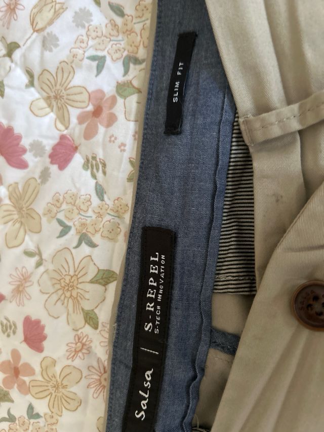 Pantalones Chinos Salsa Beige Talla L